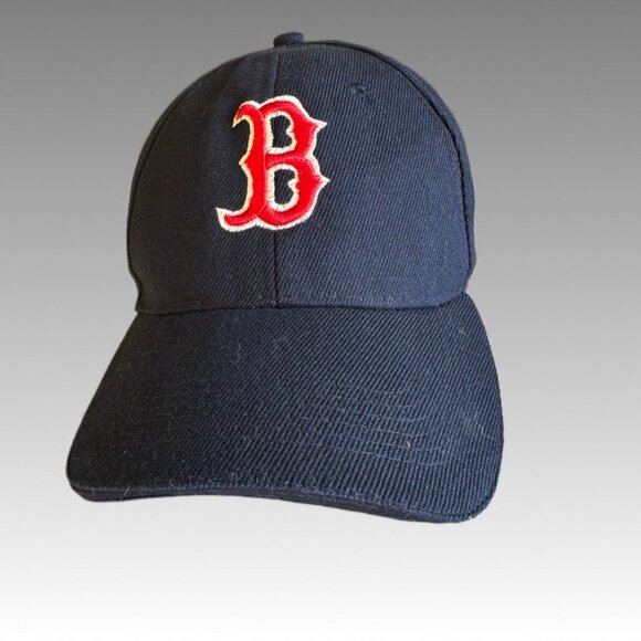 Boston Red Sox Classic Wool Strapback MLB Baseball Hat Cap Navy Velcro Adjust OS - Picture 2 of 6